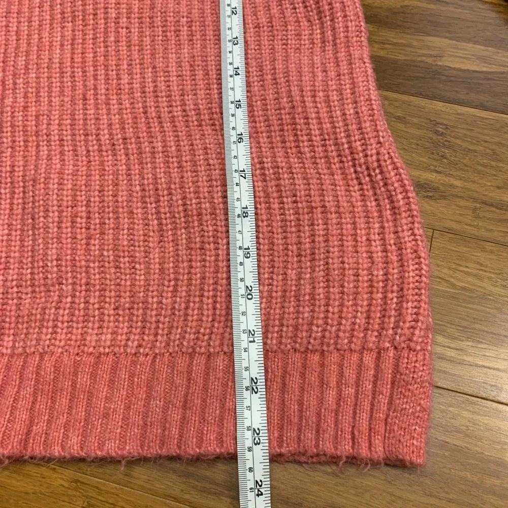 Talbots Sweater Womens Size Large Petite V-Neck Pullover Knit Ribbed Casual Pink